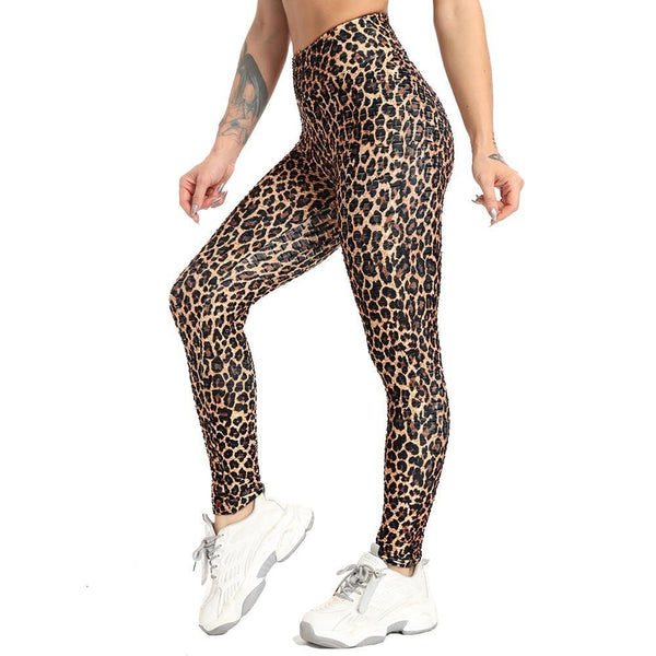 animal print faux leather leggings yoga pants