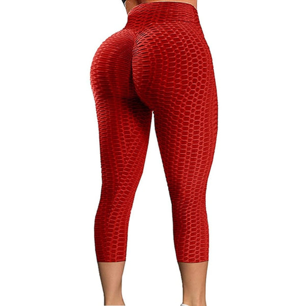 honeycomb textured capri tiktok leggings